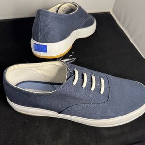 Women’s Keds WF-22626M Slip On Elastic Lace Navy Blue White Sole Sneaker6.5